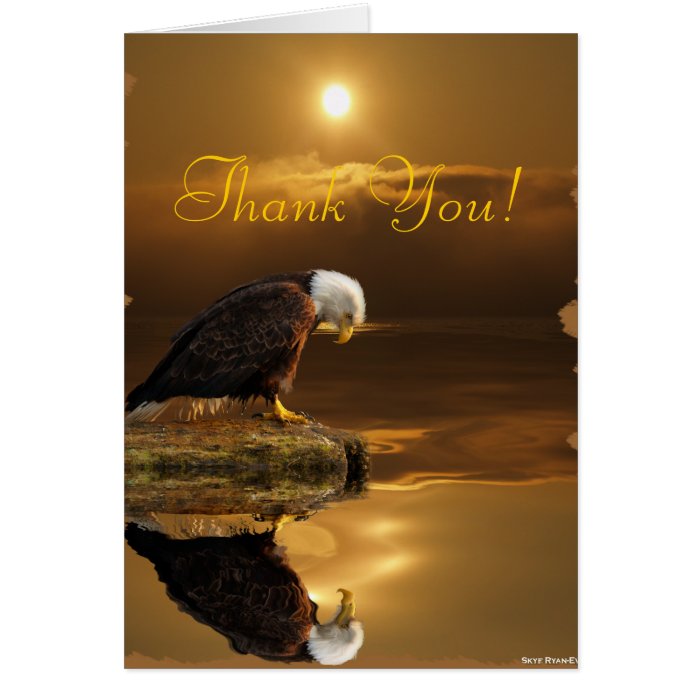 Bald Eagle Gratitude Wildlife Thank You Card Zazzle 