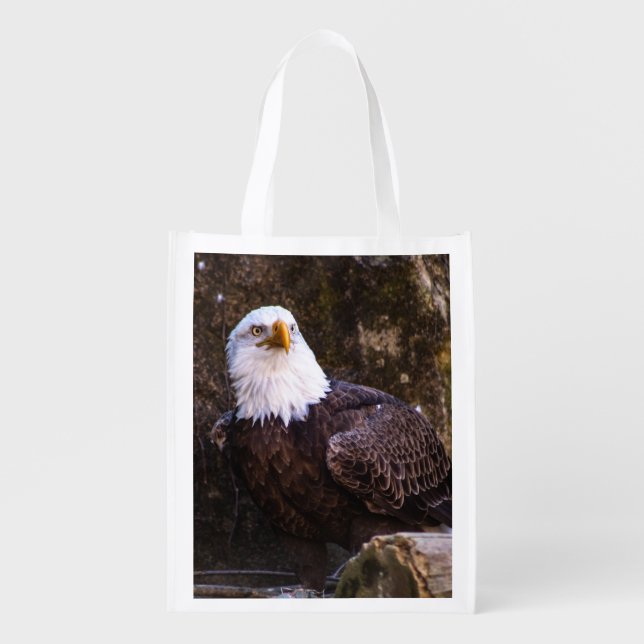 Bald Eagle Grocery Bag (Front)