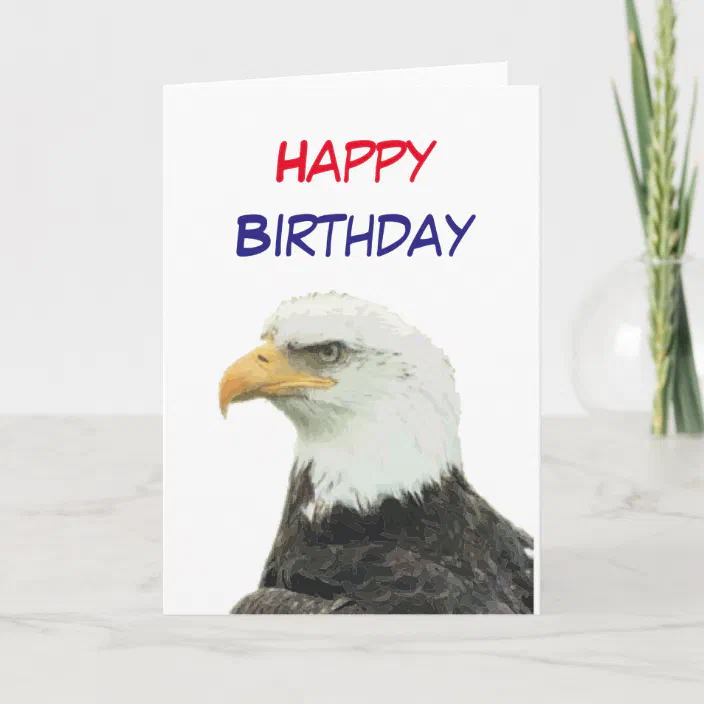 stylized eagle Custom birhtcard