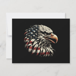 Bald Eagle Head American Flag USA Patriotic Men Wo Save The Date