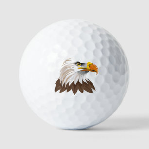 Bald eagle head golf balls