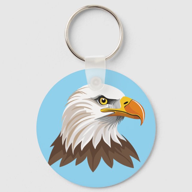 Bald eagle head keychain (Front)