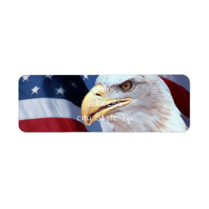 bald Eagle head Label