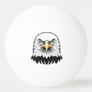 Bald eagle head ping pong ball