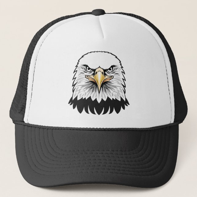 Bald eagle head trucker hat (Front)