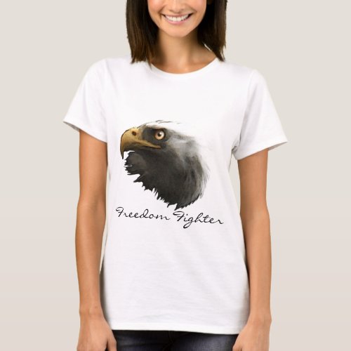 Bald Eagle Head Wildlife Art Portrait T_Shirt