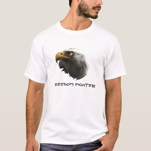 Bald Eagle Head Wildlife Art Portrait T_Shirt