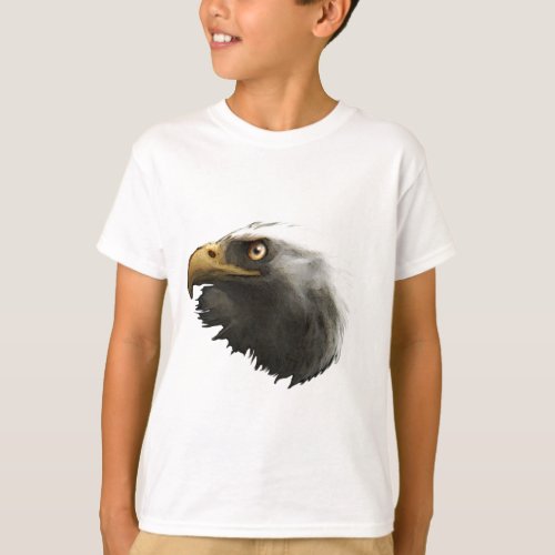 Bald Eagle Head Wildlife Art Portrait T_Shirt