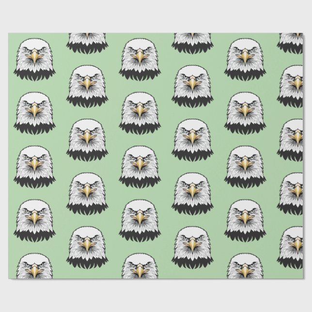 Bald eagle head wrapping paper (Flat)