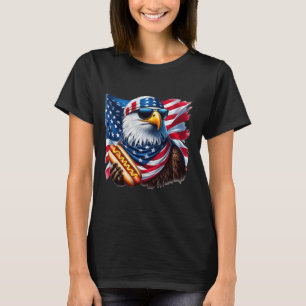 Bald Eagle Hotdog Funny American Patriotic 4th Of T-Shirt
