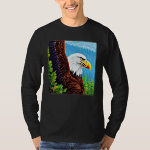 Bald Eagle imprint american bird animal graphic mo T-Shirt