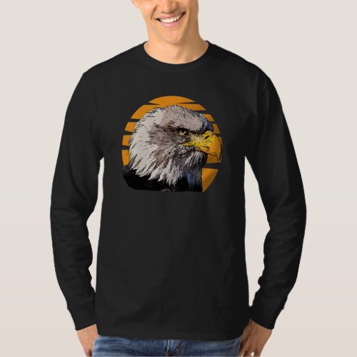 Bald Eagle Imprint North American Patriotic Bird R T_Shirt