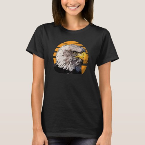 Bald Eagle Imprint North American Patriotic Bird R T_Shirt
