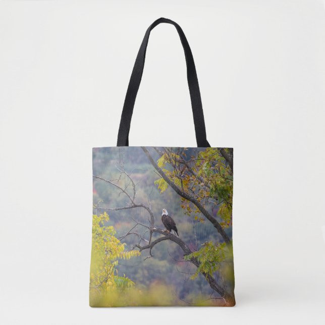 Bald Eagle in Autumn Tote Bag (Front)