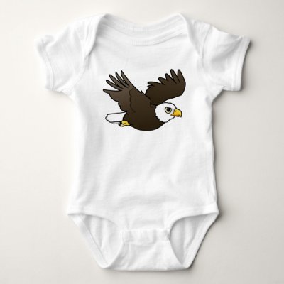 Bald Eagle in flight Baby Bodysuit