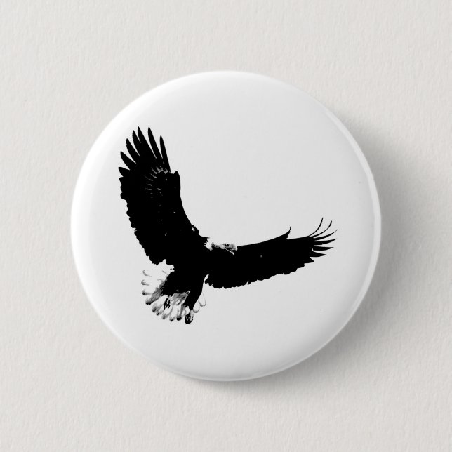 Bald Eagle in Flight Button (Front)