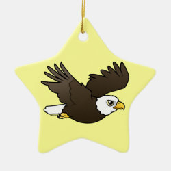 Bald Eagle in Flight Star Ornament