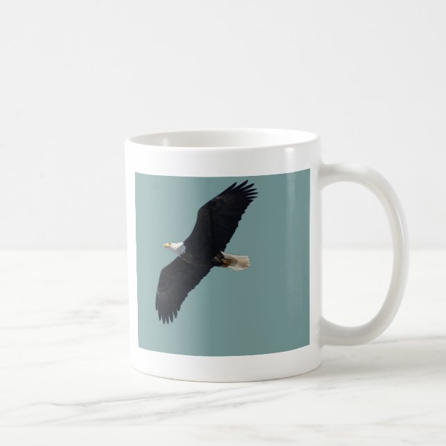 bald eagle in flight coffee mug (Right)