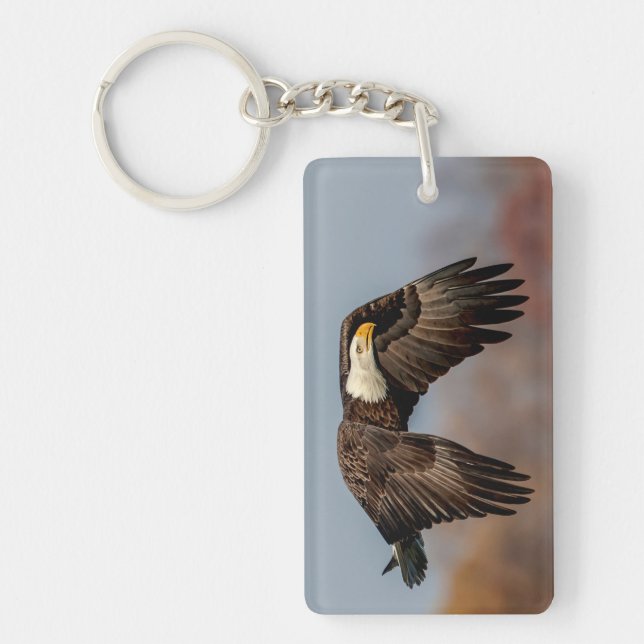 Bald Eagle in flight Keychain (Front)