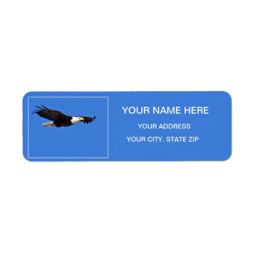 Bald Eagle in Flight Label