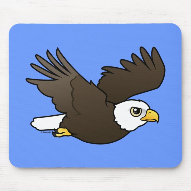 Bald Eagle in flight Mouse Pad (Front)