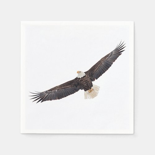 Bald Eagle in flight Paper Napkins
