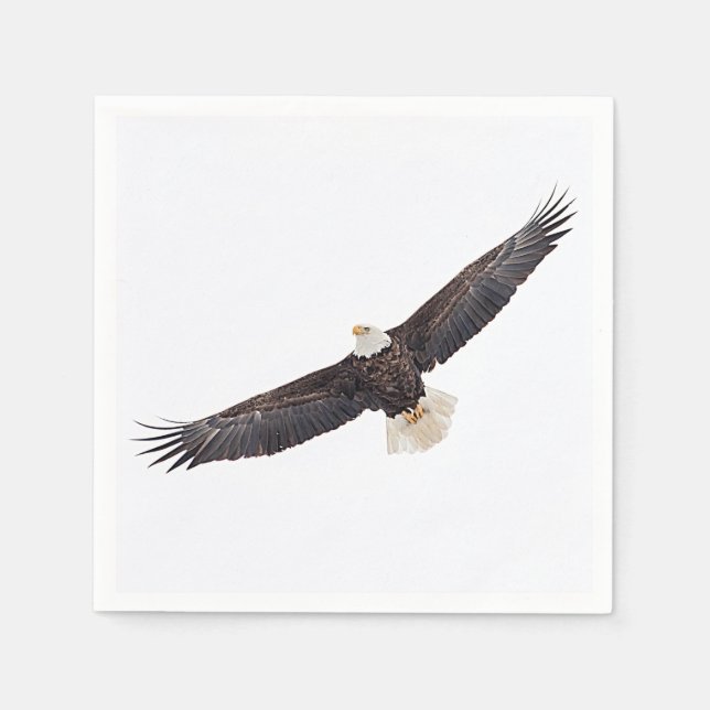 Bald Eagle in flight Paper Napkins (Front)