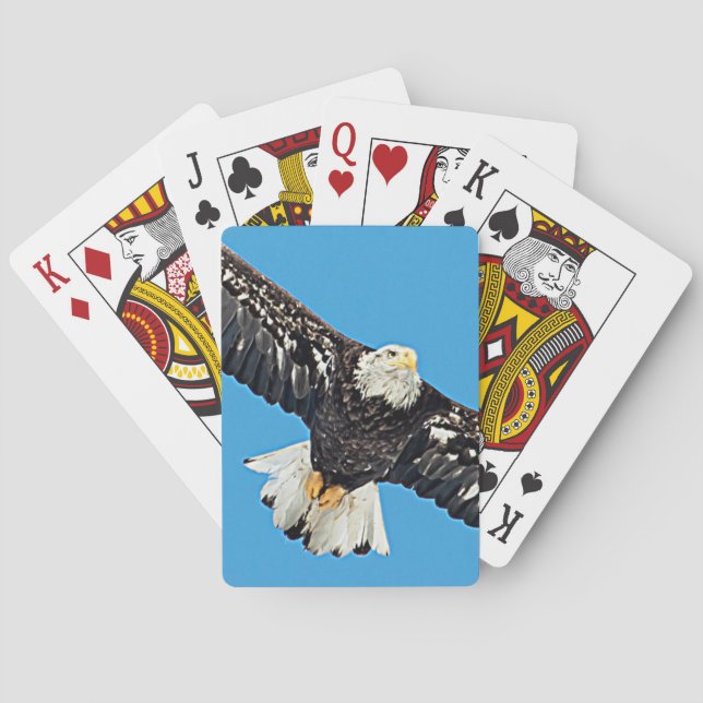 Bald Eagle in flight Poker Cards (Back)