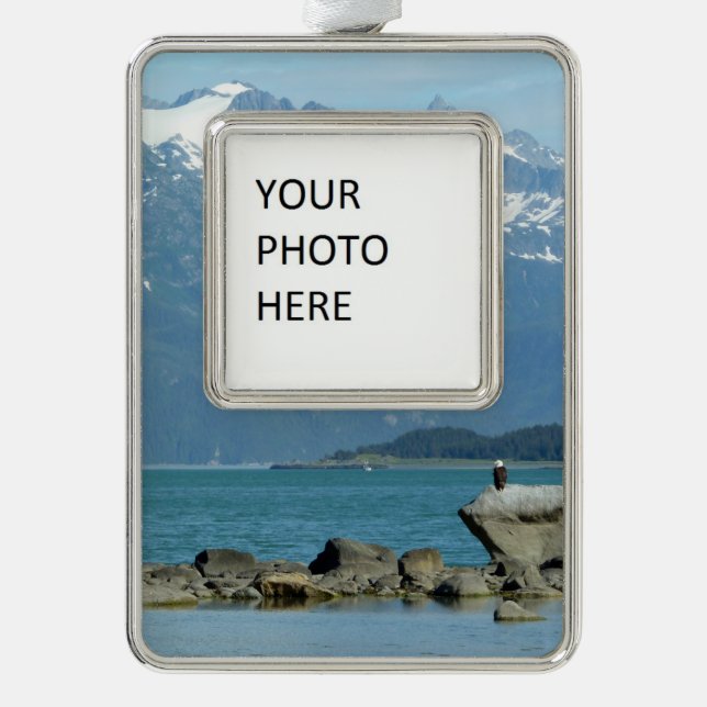 Bald Eagle in Skagway Alaska Christmas Ornament (Front)
