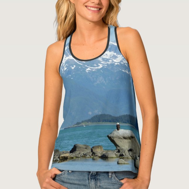 Bald Eagle in Skagway Alaska Tank Top (Front)