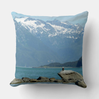 Bald Eagle in Skagway Alaska Throw Pillow