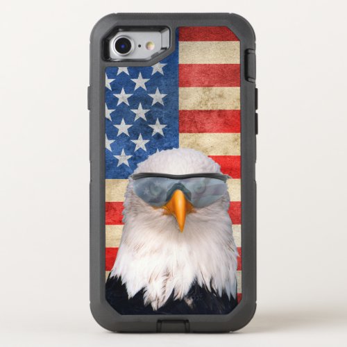 Bald Eagle in Sunglasses OtterBox Defender iPhone SE87 Case
