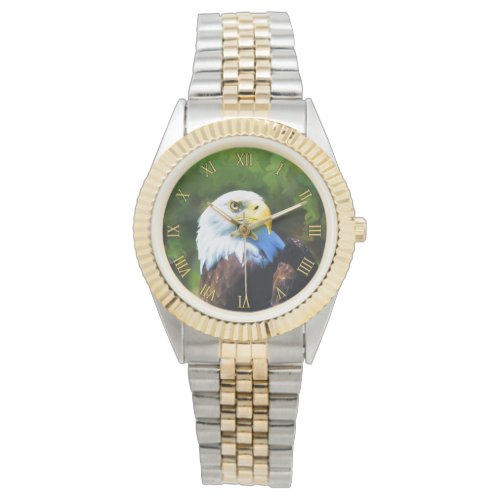 Bald Eagle in Sunlight Wildlife Painting Watch