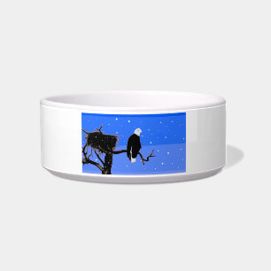 Bald Eagle in Winter  - Original Wildlife Art Bowl