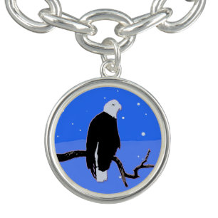 Bald Eagle in Winter - Original Wildlife Art Bracelet