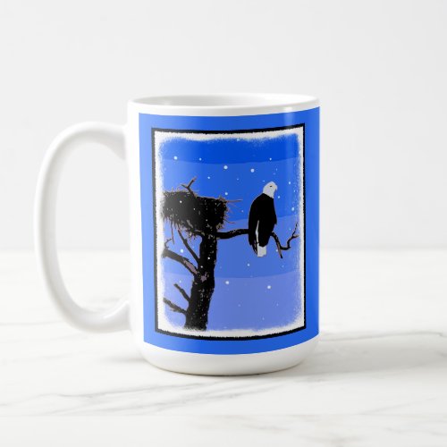 Bald Eagle in Winter  _ Original Wildlife Art Coffee Mug