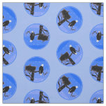 Bald Eagle in Winter  - Original Wildlife Art Fabric