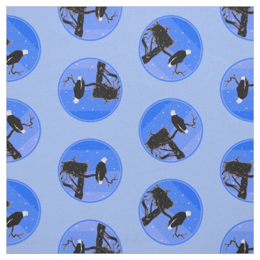 Bald Eagle in Winter  - Original Wildlife Art Fabric