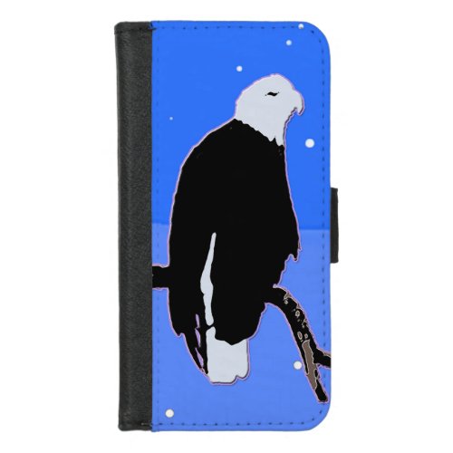 Bald Eagle in Winter  _ Original Wildlife Art iPhone 87 Wallet Case