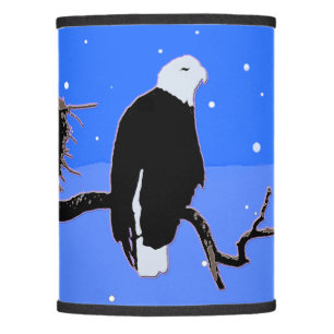 Bald Eagle in Winter - Original Wildlife Art Lamp Shade