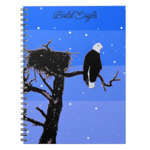 Bald Eagle in Winter  - Original Wildlife Art Notebook