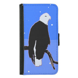 Bald Eagle in Winter  - Original Wildlife Art Samsung Galaxy S5 Wallet Case