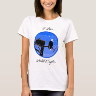 Bald Eagle in Winter - Original Wildlife Art T-Shirt