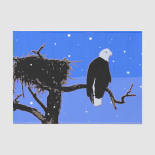 Bald Eagle in Winter - Original Wildlife Art Tissue Paper
