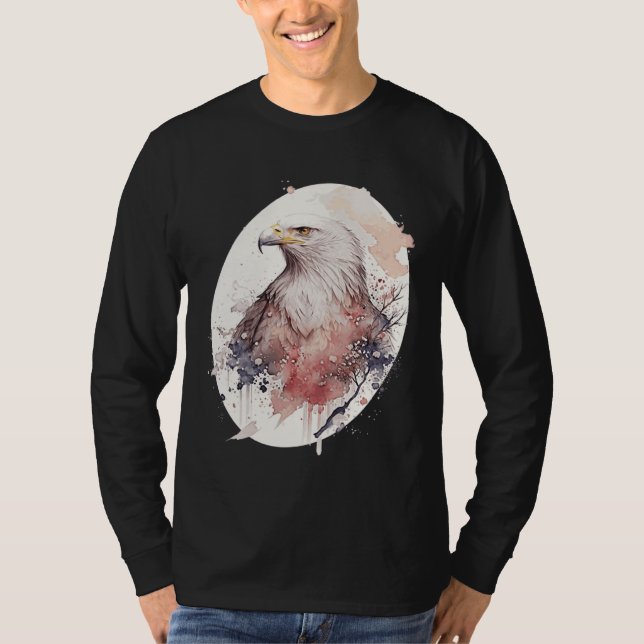 Bald Eagle Japanese Cherry Blossom Sakura Wildlife T-Shirt (Front)