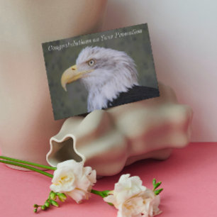 Bald Eagle Job Promotion Congratulations Card
