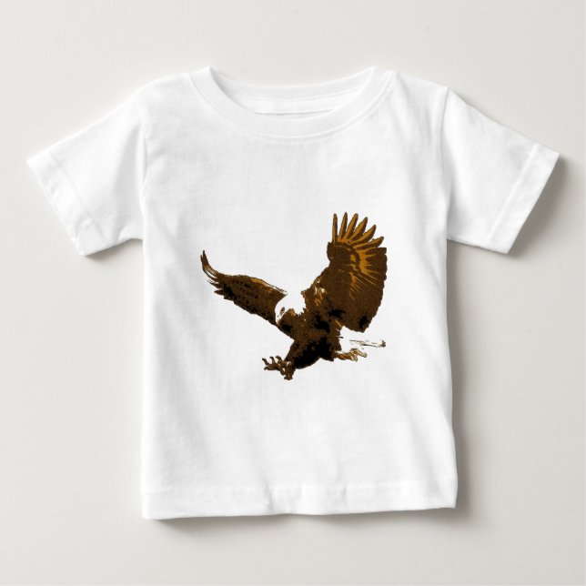 Bald Eagle Landing Baby T-Shirt (Front)