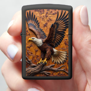 Bald Eagle Landing Tree Branch Wildlife Zippo Lighter