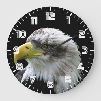 Bald Eagle Large Clock by tjustleft at Zazzle