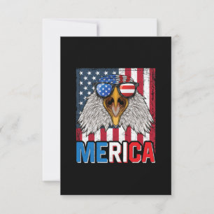 Bald Eagle Merica 4th of July RSVP Card